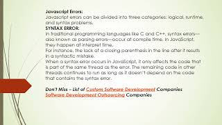 Javascript Errors   Best Solutions to Solve JS Errors in 2023