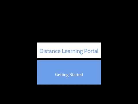 Distance Learning Portal  Intro