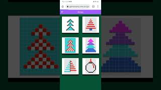 Pixel Art tutorial - Christmas tree pixel art timelapse #2 | Gamemymy #Shorts