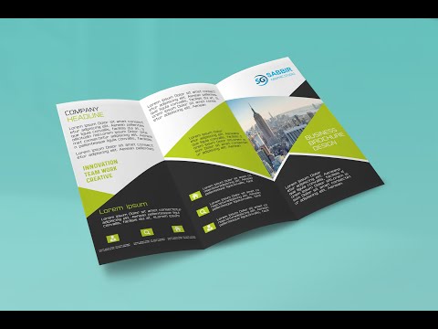 Business Tri fold Brochure Design - Photoshop Tutorial