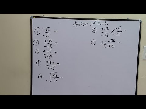 HOW TO DO DIVISION OF ROOTS||BASIC MATHS||