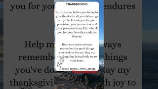 Thanksgiving #prayer #gratefulheart #prayerandpurpose #faithingod #relationshipwithGod #faithhabits