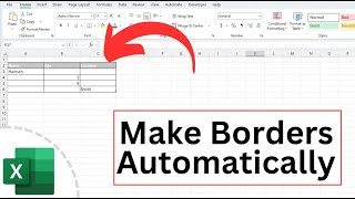 Make Borders Automatically Appear as You Input Data in Excel - 2 Methods