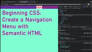 Beginning CSS  - Using Semantic HTML to Create Navigation Bar
