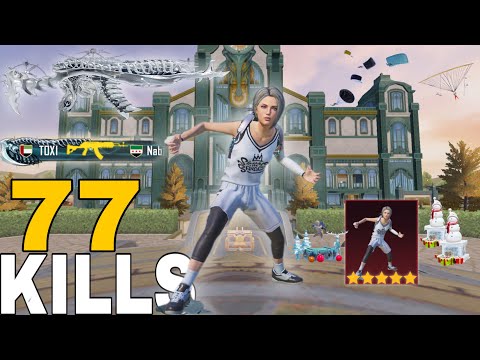 77 kills🙀best gameplay pubg mobile with best outfit basketball with m7 max🔥