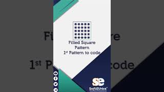 First pattern to code | Tricks | Filled square - Learn to code in less than a minute #shorts