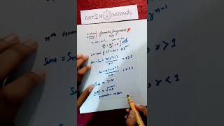 Geometric Progression GP | In 60 seconds | CAT Preparation 2023 | #catexamfullcourse