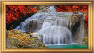 Gold Framed Vintage Art | Waterfall one shot 4K