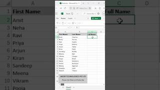 Flash Fill- Full Name – Excel Tips to Save Time from @jaseir