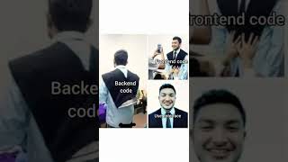Frontend vs Backend 😂 Developer #frontend #backend #webdevelopment #webdesign #coding #viral #shorts
