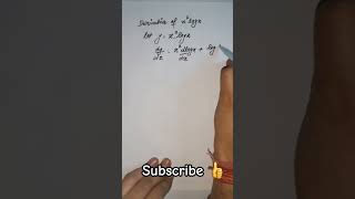 Derivative of x^2logx. #maths #mathematics #shorts #derivatives