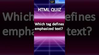 Which Tag Is Used for Emphasis in HTML | HTML MCQ for Beginners | ChiPi Technologies