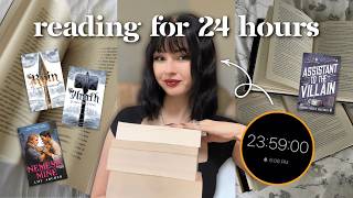 24 HOUR READING VLOG ⋆˚࿔ new favourite fantasy series, book shopping, how much can I read, etc.