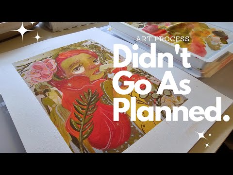 Paint and Chat ☆Simple Acrylic Gouache Painting Tutorial- Portrait Art Illustration