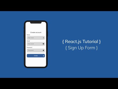 React js Signup Form Tutorial For Beginners