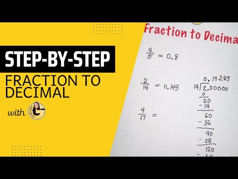 FRACTION TO DECIMAL with Teacher G