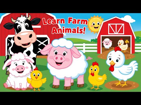 Learn Farm Animals for Kids | Fun Animal Sounds and Names | Educational Video With Choco Kids Learn