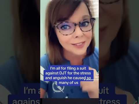 She wants to sue Trump cuz he hurt her feelings by winning LOL #libtears #maga #news #crying