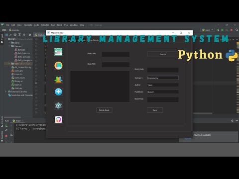 Library Management System with Cool Themes|Python