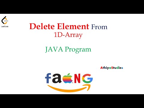 Delete Element From Array | Java Program