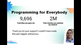 Programming for everybody.......Thank you Everybody