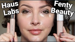 Viral concealer show down 🥊 Haus Labs vs Fenty Beauty | Battle of the Basics