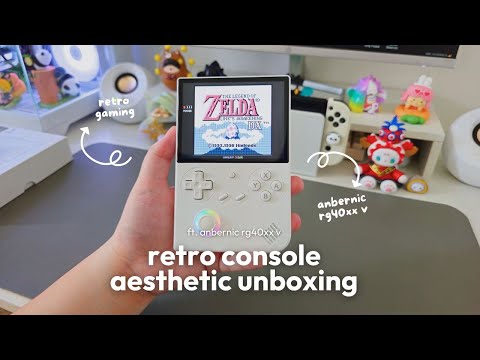 🎮 playing retro games on a gameboy | anbernic rg40xx v aesthetic unboxing