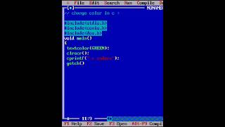 How to change text color in c language #coding #youtubeshorts #shorts