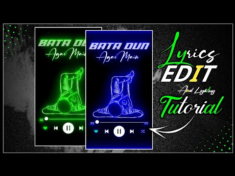 Glowing Text Lyrics Editing From Kinemaster || Glowing Lyrics Status Keys Banaye | @asfanclub5
