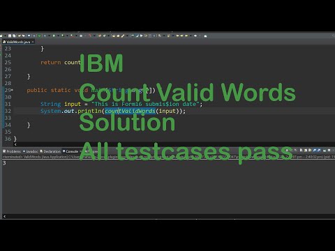 IBM Coding Assessment | countValidWords Solution | Backed developer | Java developer