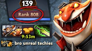 BRUTAL 9MINUTE ETHEREAL BLADE IN 13K MMR - Techies Official New Achievement Unlocked!