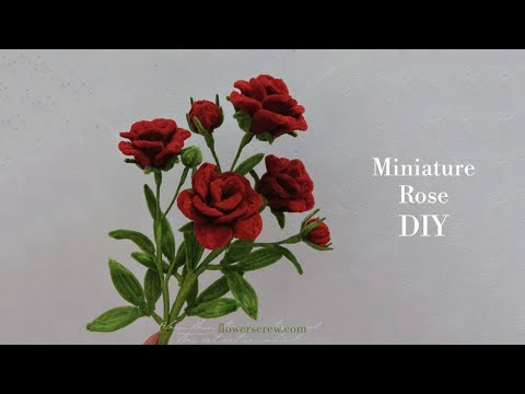 Miniature Rose DIY | How to Make Flowers for Lover or Home Decoration