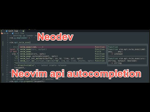 neodev.nvim - Weekly Neovim Plugin