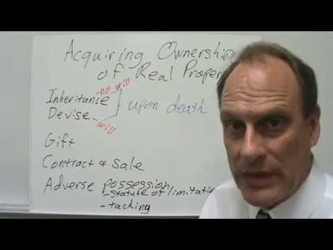 Acquring and Holding Real Property