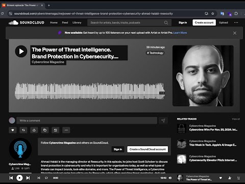 The Power of Threat Intelligence & Brand Protection PodCast - Ahmad Halabi, Resecurity.