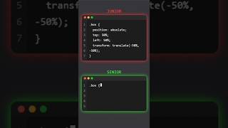 Junior vs Senior Developers 🤯 || CSS Flexbox Centering #web #frontend #webdevelopment #css #flexbox