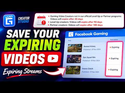Save Your Expiring Live Streams on Facebook | Expiring live videos on Facebook #GamingCreator