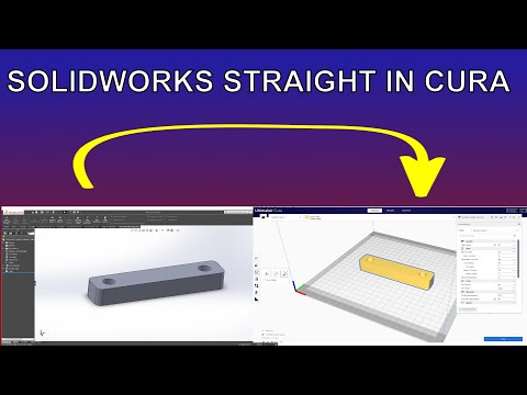 How To Model in Solidworks And Directly Import to CURA for 3D Printing in under 10 Minutes