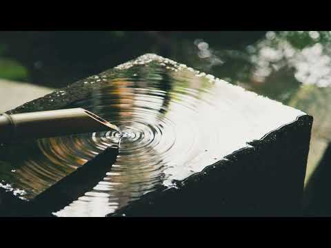 Bamboo Water Fountain + Flute | Healing Music, Meditation Music, Relaxing Music, Sleep, Yoga, Study