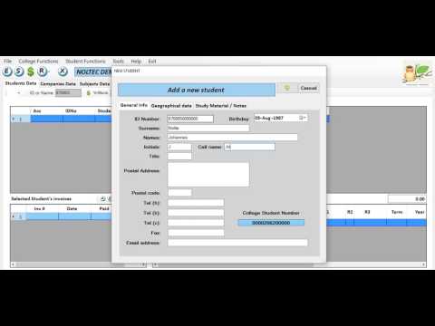 CollegePRO Tutorial 2 - Add a new student