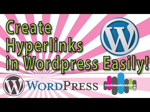 How to create Hyperlinks in Wordpress  Create a website link 2015