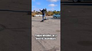 Electric skateboard wheelies #shorts #youtubeshorts #eskate #esk8 #skating #euc #pev #ev #ebike