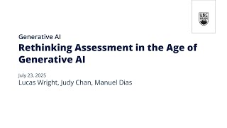 Rethinking Assessment in the Age of Generative AI