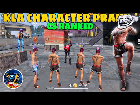 Noob Prank With Kla Character in Cs Ranked 🤕 Free Fire 👻 Roni Gamer 93 ||⚡