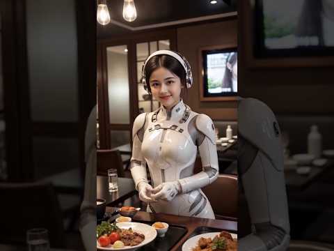 World's Most Beautiful Humanoid Robot Cooks Like a Pro! 🤖🔥 #kitchenrobot #robotshorts  #robot #short