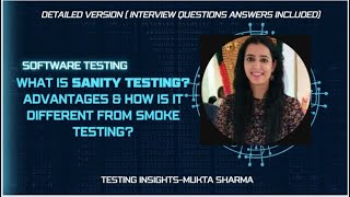 What Is Sanity testing in detail #softwaretesting #testers #manualtesting #interviewquestions