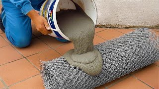 Pour Cement into Iron Mesh and see what most people don't even imagine happens! Creation Tips