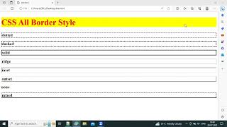 All CSS border style names | CSS border names| CSS tutorial
