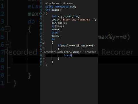 LCM in C++ 😱🔥|| Least Common Factor #coding #shortsfeed #shorts #ytshorts #trending #ytviral