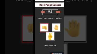 simple rock paper scissor game #codewithme #webdevelopment